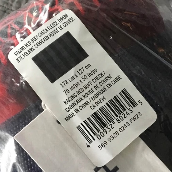 HBC STRIPES Buffalo Plaid Check COMBO Fleece throw & pillow. NWT. - Picture 7 of 7